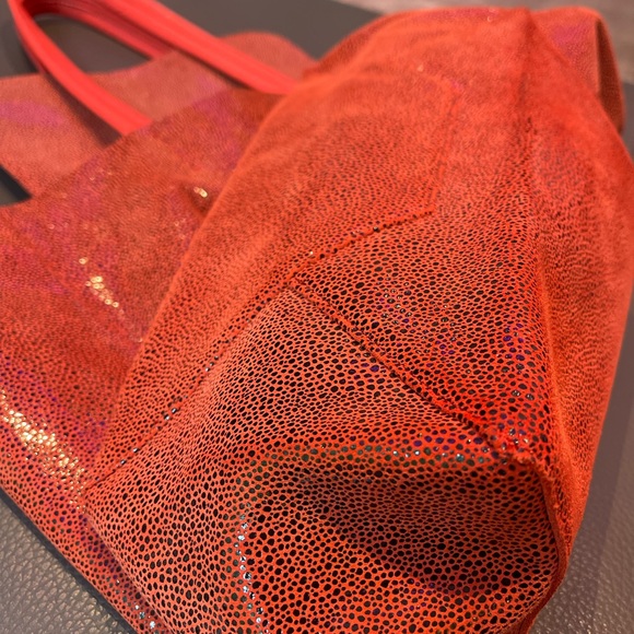 Sorial genuine red leather bag, stingray pattern - Picture 5 of 7